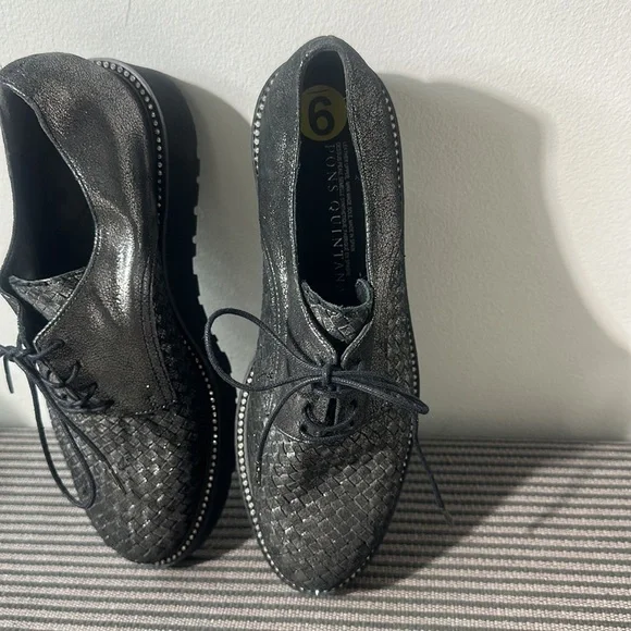 Pons Quintana  Brown Platform Woven Braided Shoes Sneakers - Picture 2 of 4